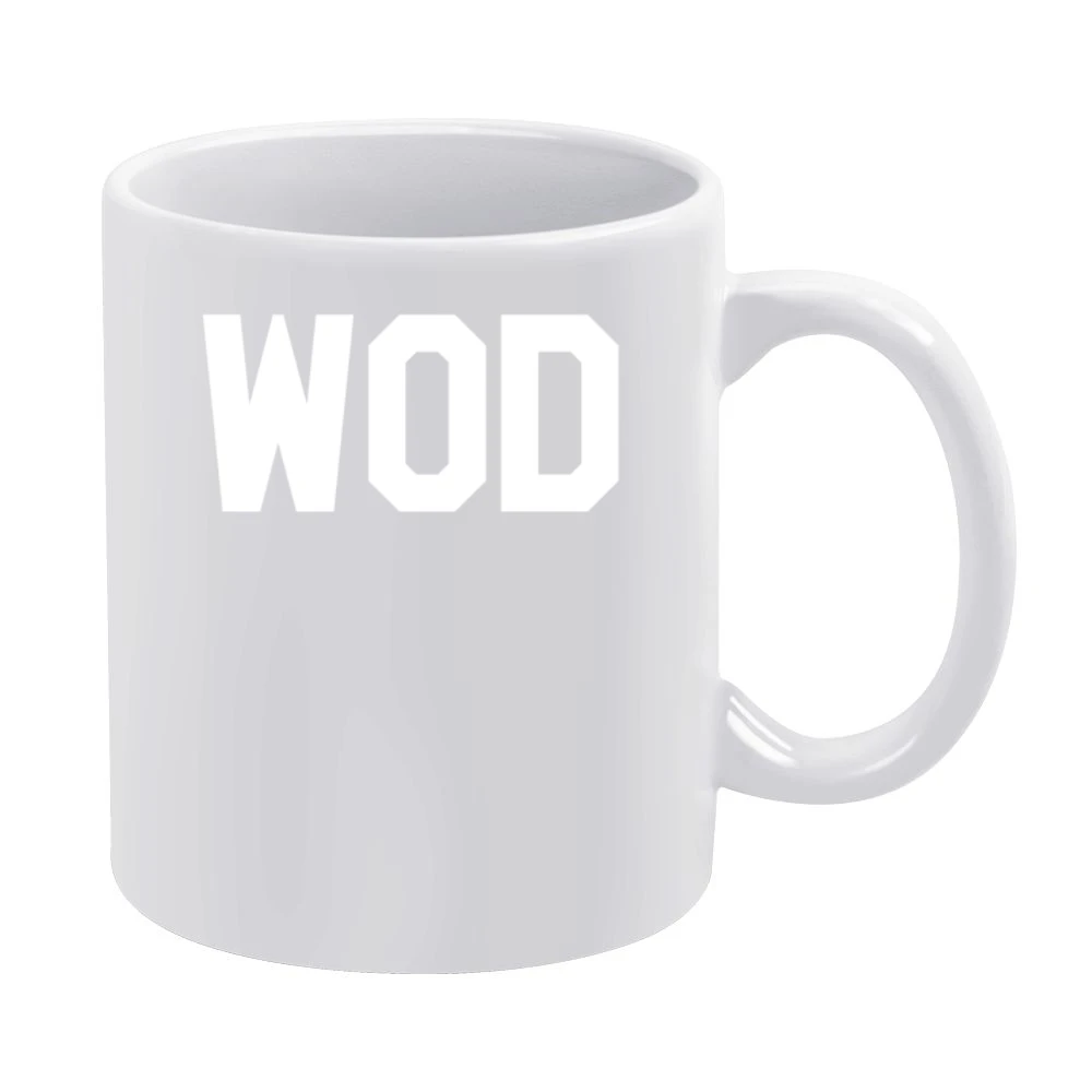 Wod Workout Of The Day Cool Crossfit Fitness Athlete Gym Graphic T Shi White Mug