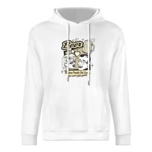 Woman And Man With Beer Helping People Get Lucky For Over 300 Years T European Size Men Hoodie