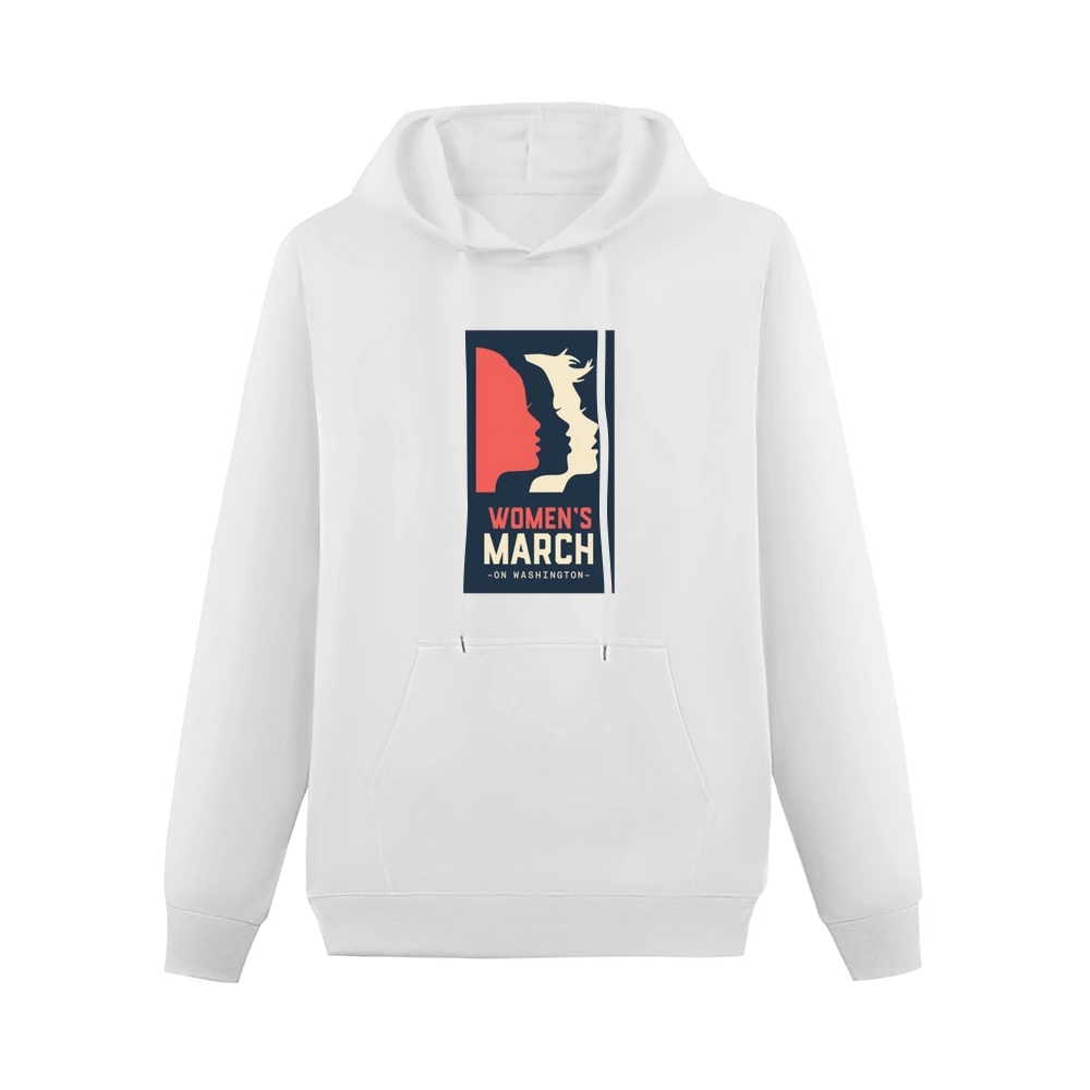 Womans March on Washington blue Tshirt Men Hoodie With Pocket