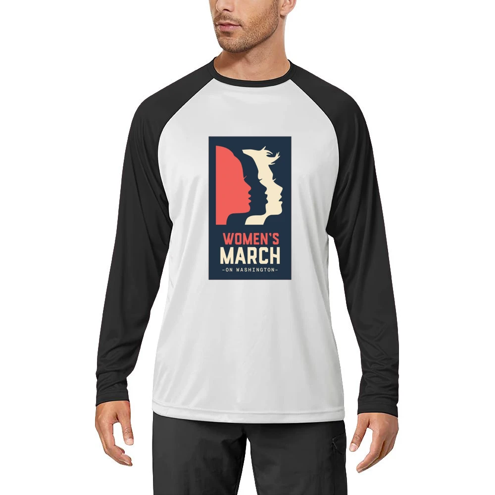 Womans March on Washington blue Tshirt Men Long Sleeve T-Shirt