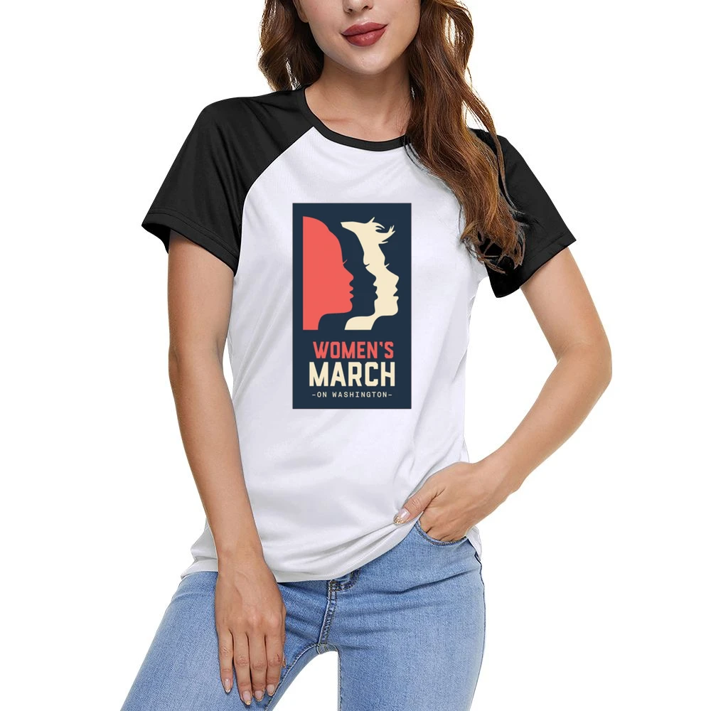 Womans March on Washington white Tshirt Women Ladies Short Sleeve T-Shirt