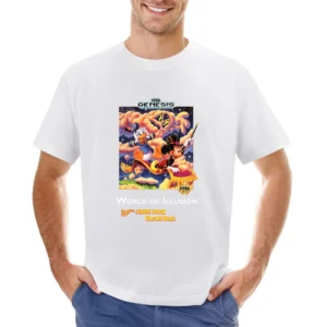 World Of Illusions Mickey Donald Sega Genesis Old School Retro Video G Asian Size Men T-Shirt