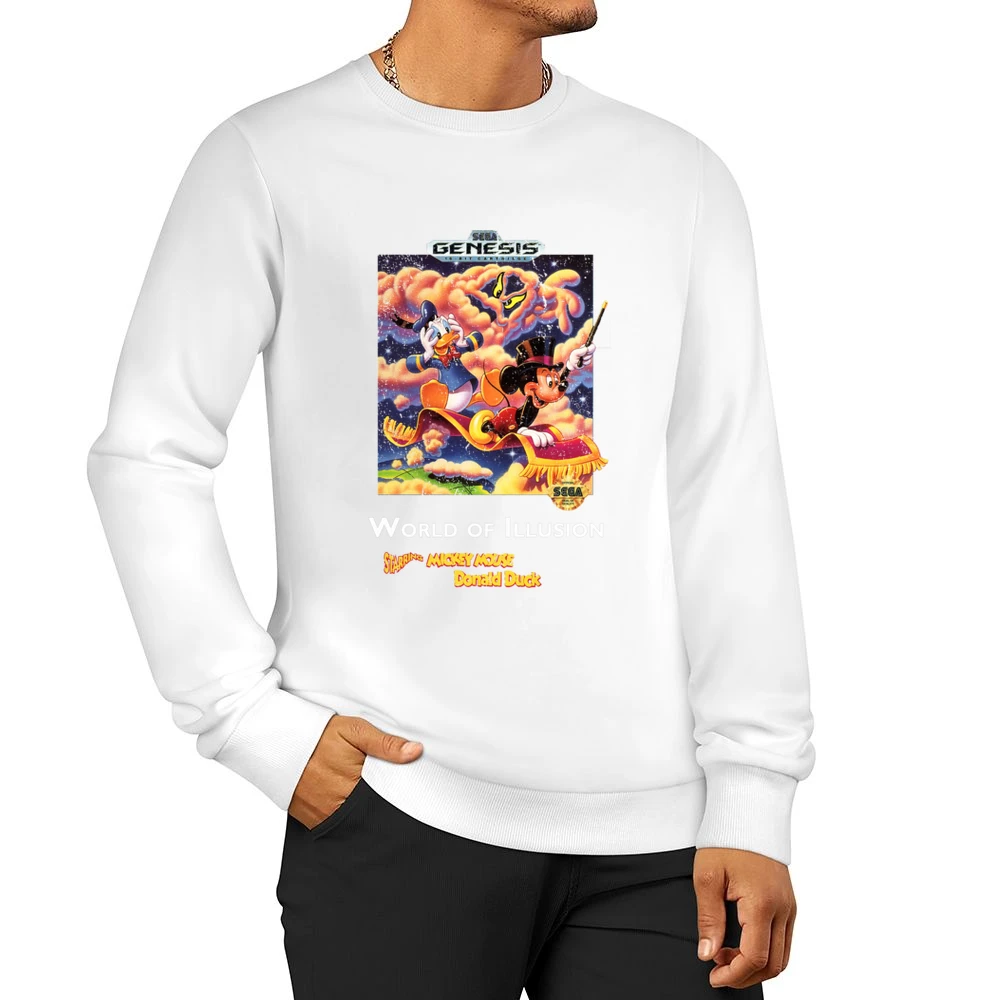 World Of Illusions Mickey Donald Sega Genesis Old School Retro Video G Men Pullover Sweatshirt