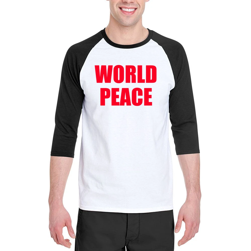 World Peace Popular Miley Cyrus Celebrity Graphic TShirt Men 3/4 Sleeve T-Shirt