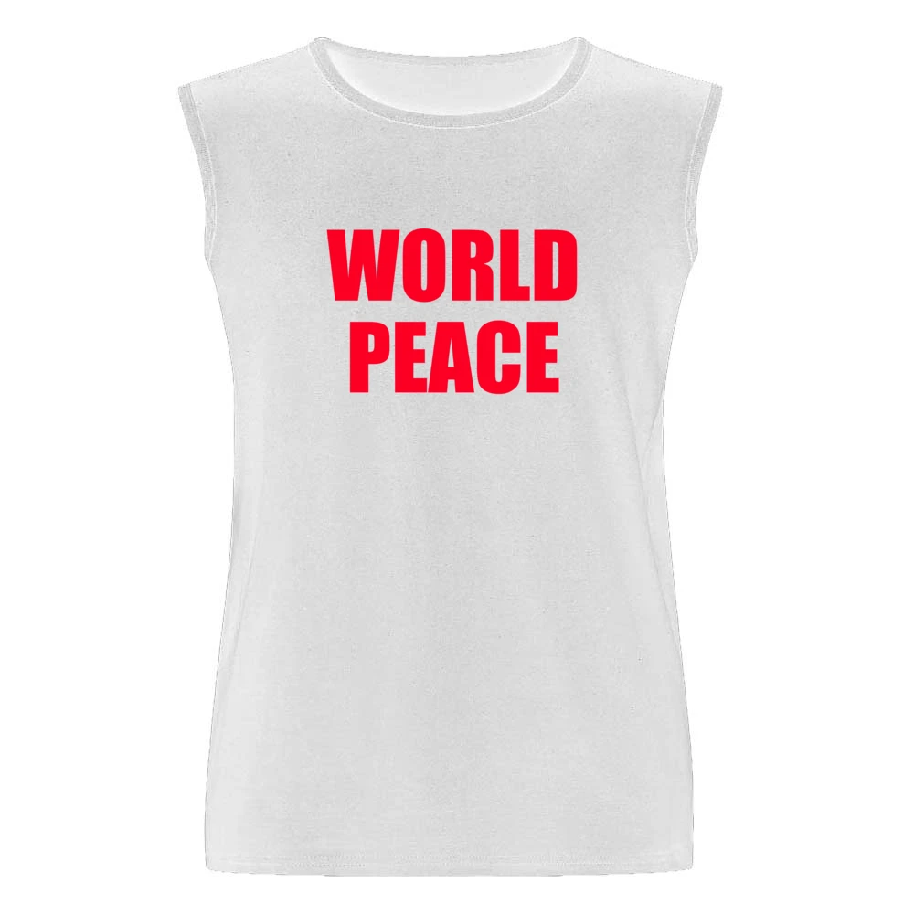 World Peace Popular Miley Cyrus Celebrity Graphic TShirt Men Sleeveless T-Shirt