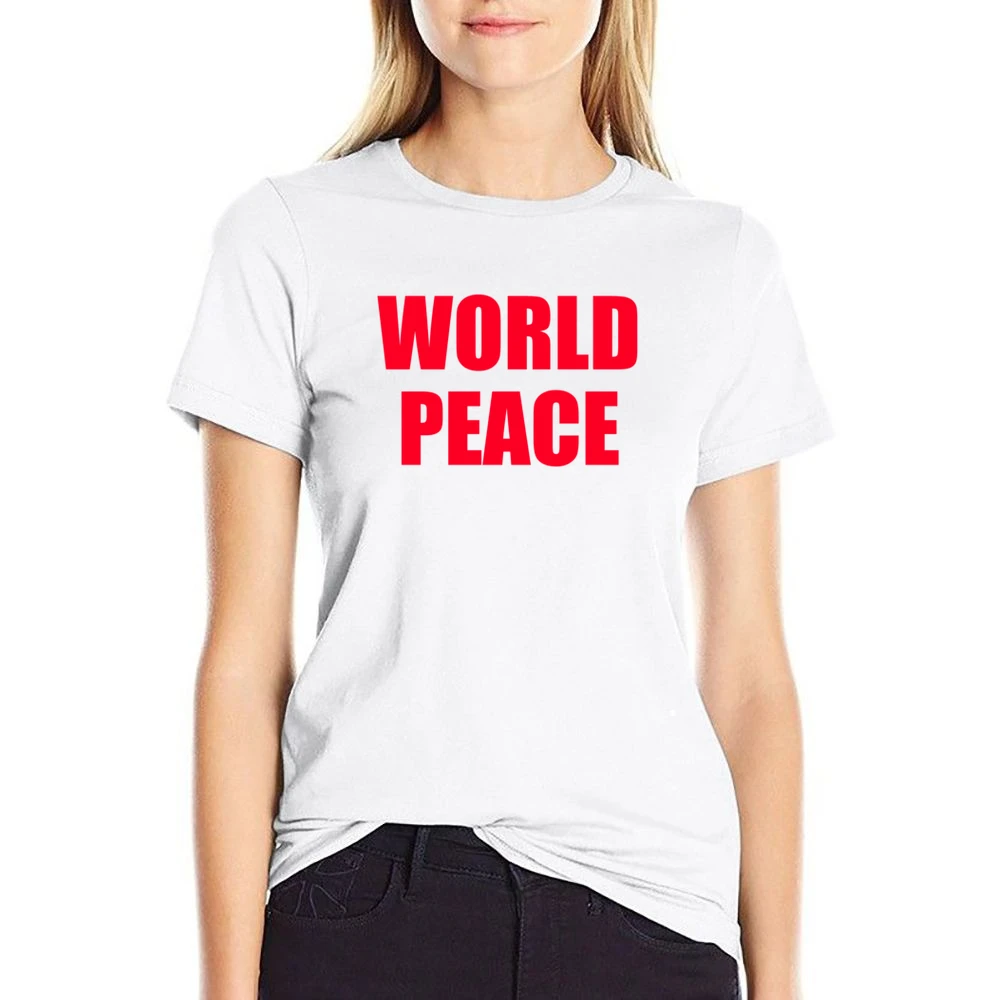 World Peace Popular Miley Cyrus Celebrity Graphic TShirt US Size Women Ladies T-shirt