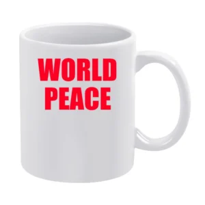 World Peace Popular Miley Cyrus Celebrity Graphic TShirt White Mug
