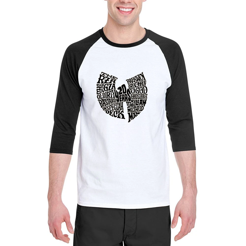 Wu Tang Clan 20 Year Tshirt Men 3/4 Sleeve T-Shirt