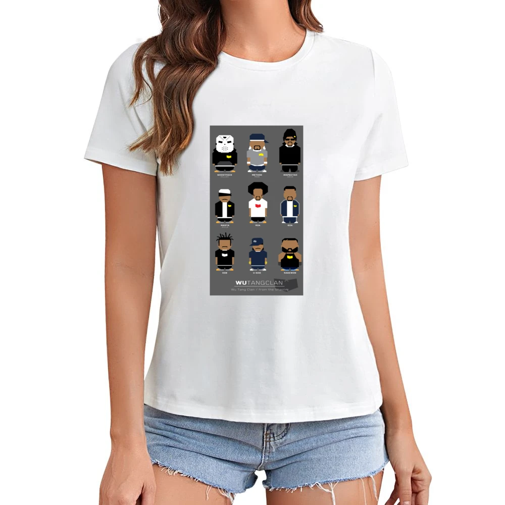 Wu Tang Clan Cartoon Tshirt Asian Size Women Ladies T-shirt