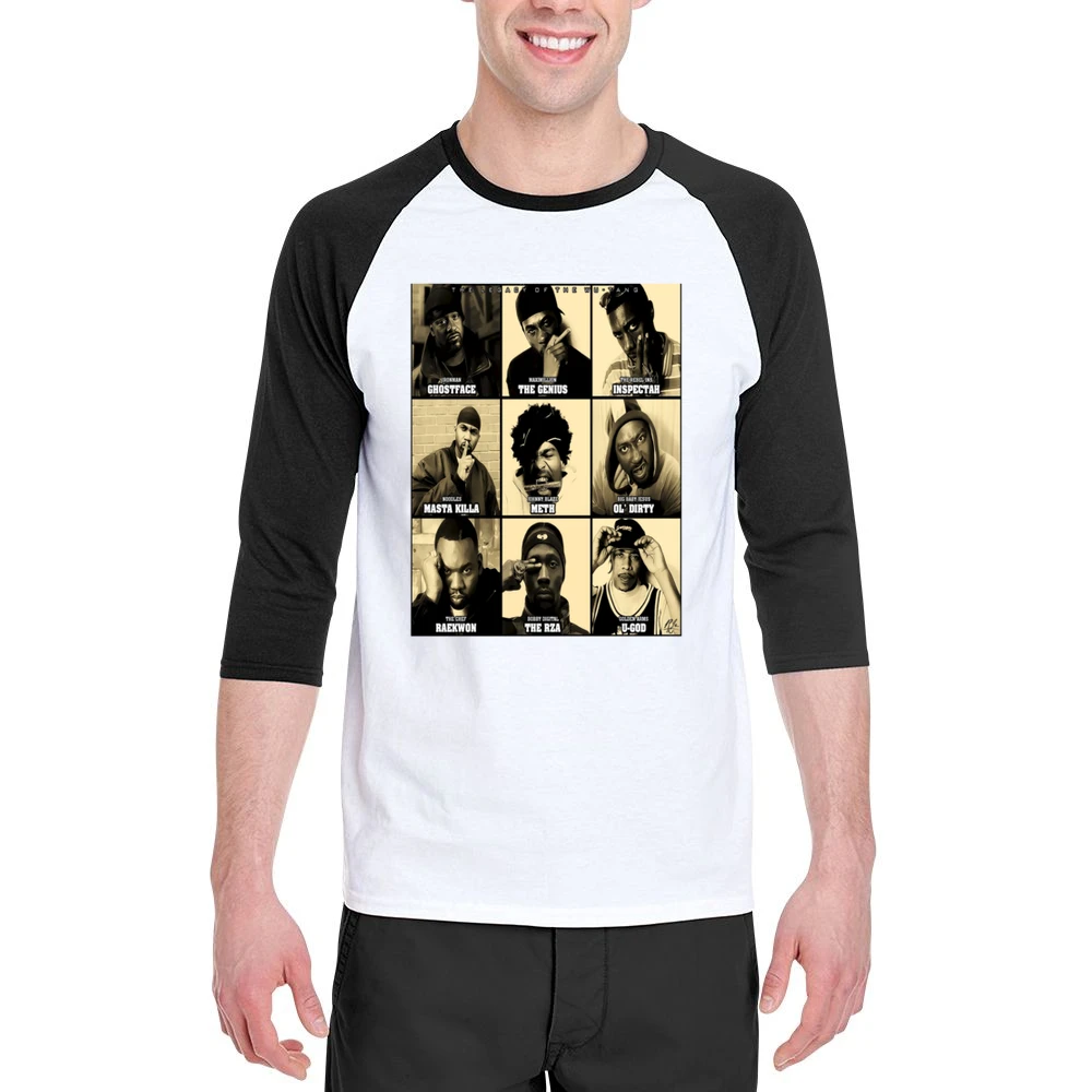 Wu Tang Legacy Tshirt Men 3/4 Sleeve T-Shirt