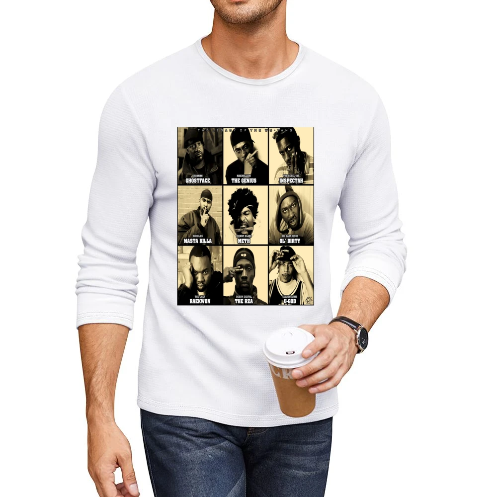 Wu Tang Legacy Tshirt Men CrewNeck Long Sleeve T-Shirt