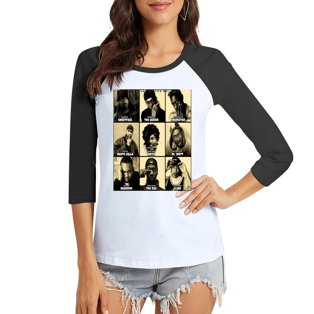 Wu Tang Legacy Tshirt Women Ladies 3-4 Sleeve T-Shirt