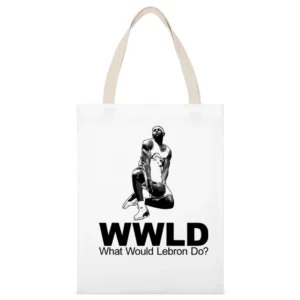 Wwjd Lebron James White Canvas Tote Shopping Bag