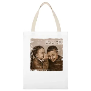 Wynton Marsalis Wynton Marsalis Album Cover Distressed Image White Canvas Tote Shopping Bag