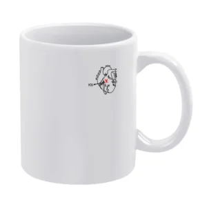 X Marks The Spot Love You Cute Little Anatomical Heart Fun Grunge Grap White Mug