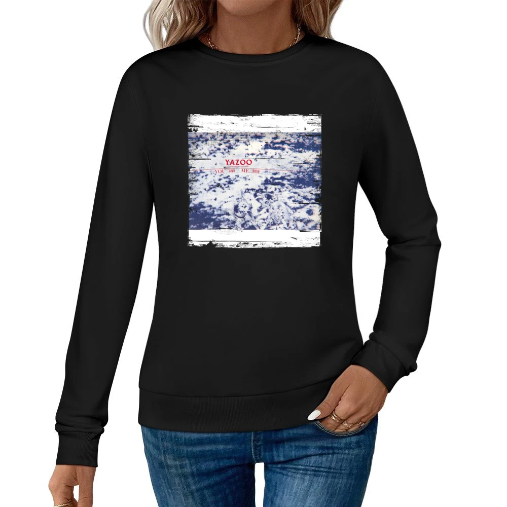 Yazzoo You And Me Both Album Cover Distressed Image Women Pullover Sweatshirt