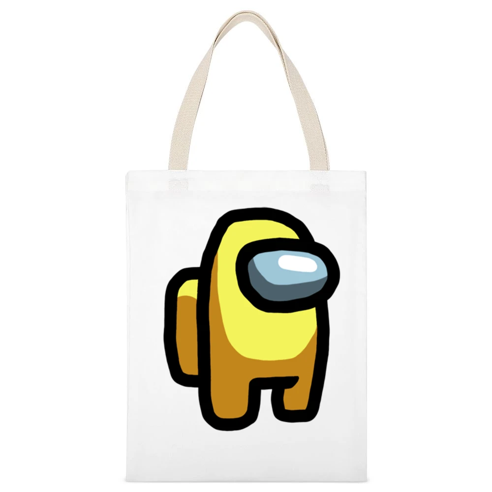 Yellow Suspect Fun Video Game Fan White Canvas Tote Shopping Bag