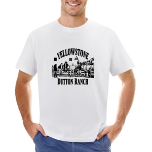 Yellowstone Dutton Ranch Cowboys Vintage Style Asian Size Men T-Shirt