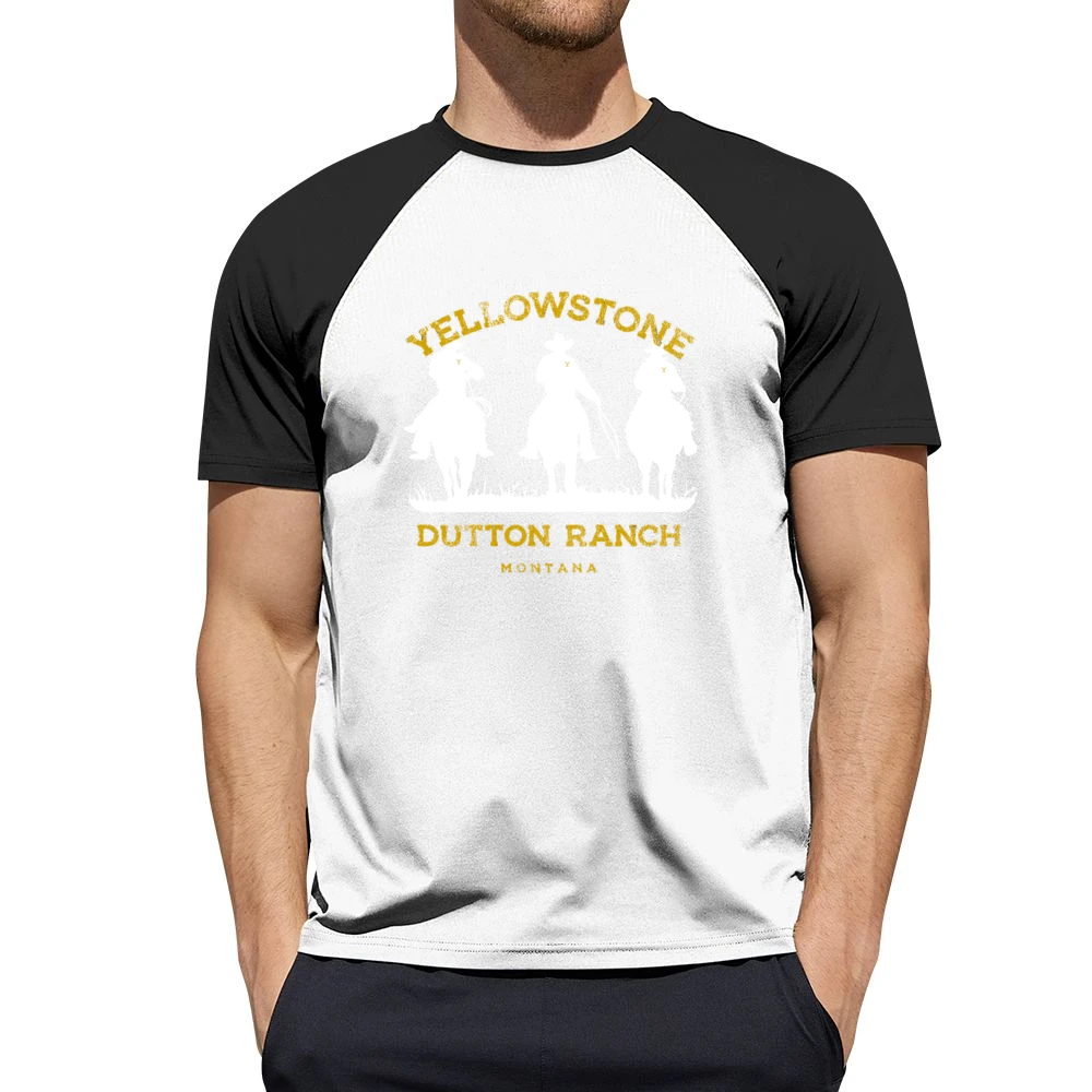 Yellowstone Dutton Ranch Montana Vintage Style Cowboy Men Short Sleeve T-Shirt