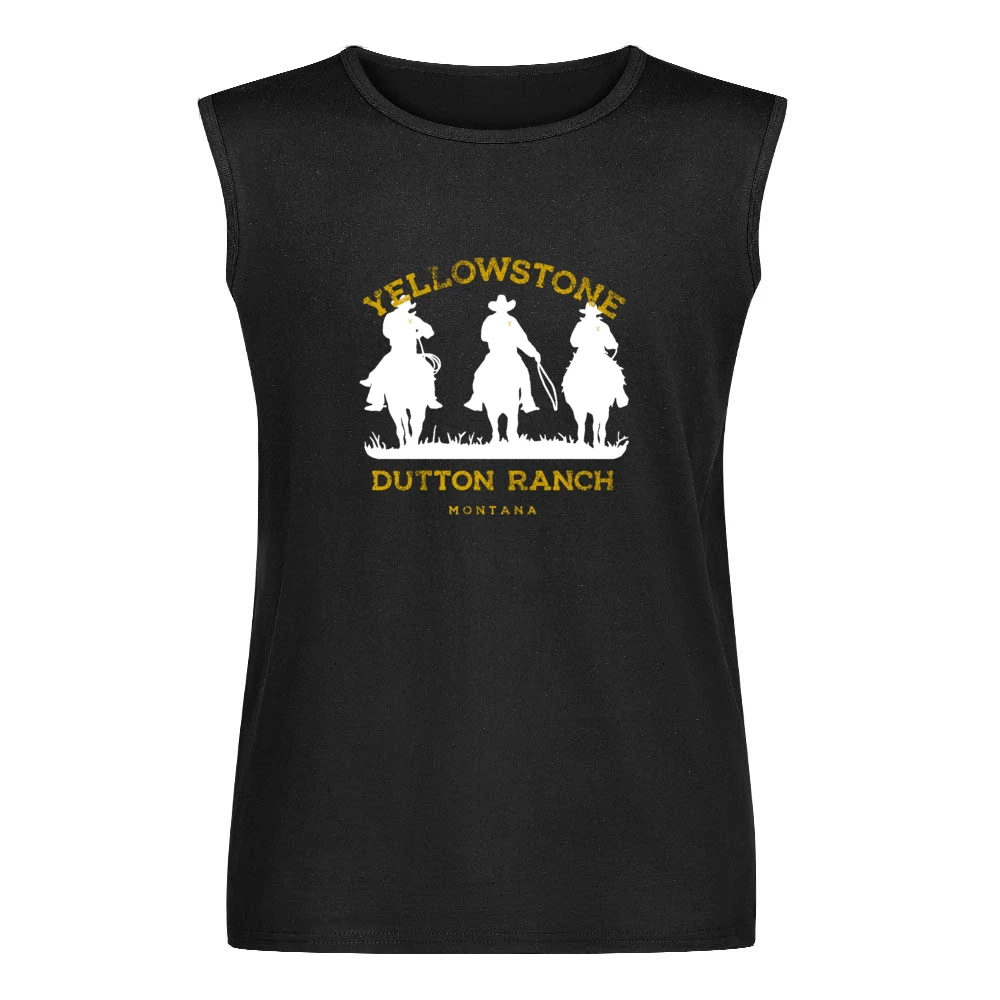 Yellowstone Dutton Ranch Montana Vintage Style Cowboy Men Sleeveless T-Shirt