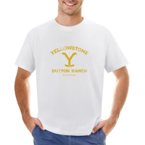 Yellowstone Dutton Ranch Show Montana Vintage Style Asian Size Men T-Shirt