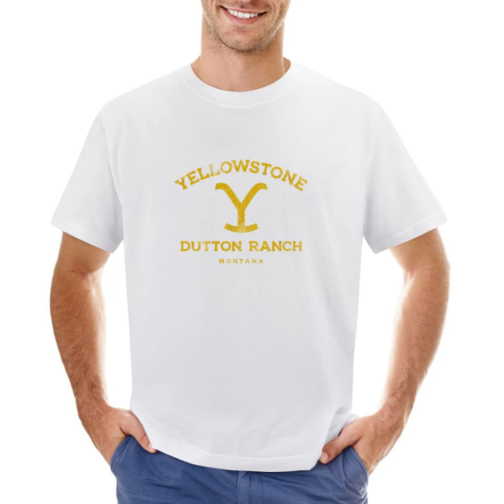 Yellowstone Dutton Ranch Show Montana Vintage Style Asian Size Men T-Shirt