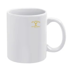 Yellowstone Dutton Ranch Vintage Style Logo White Mug