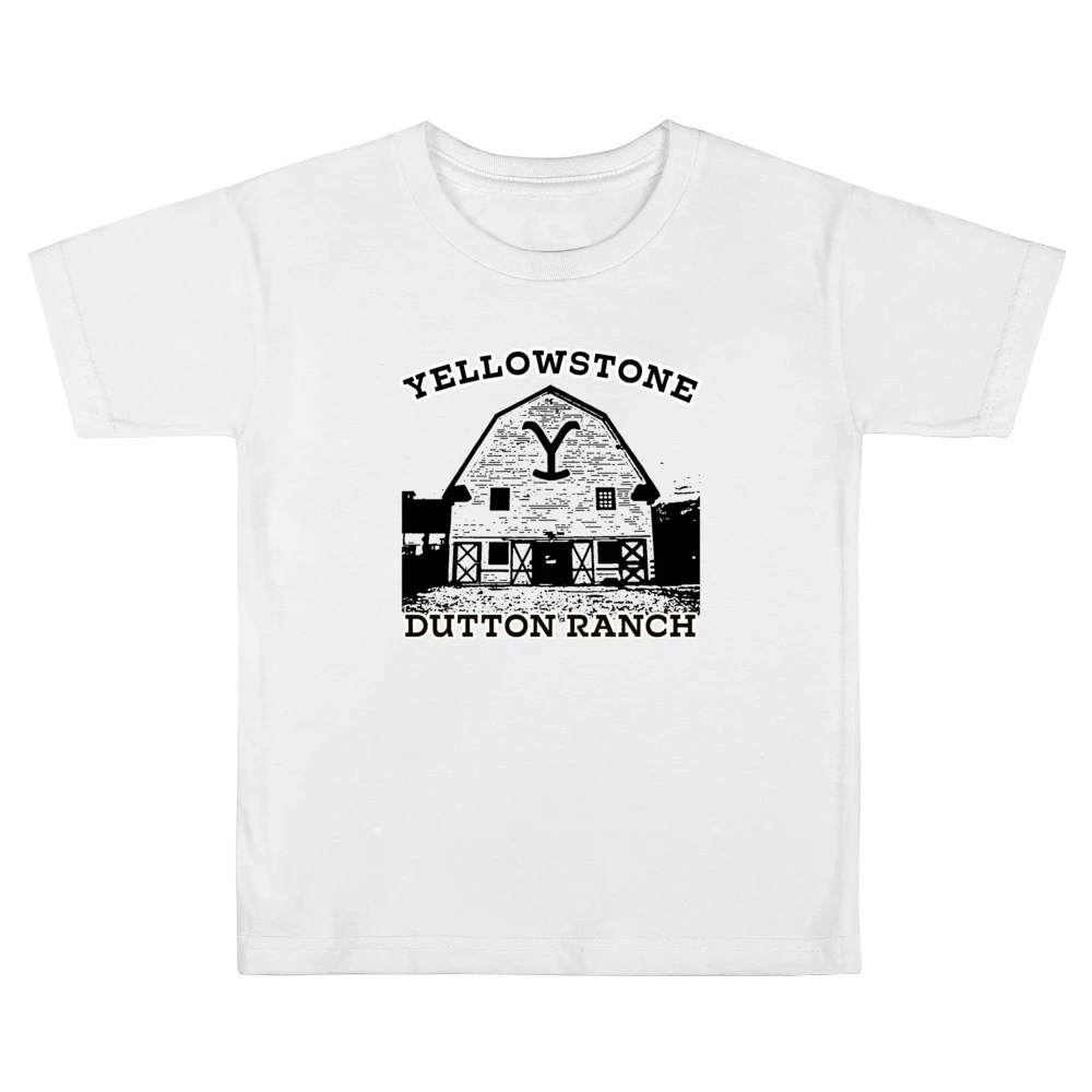Yellowstone Show Dutton Ranch Vintage Style Barn Kids Boys Girls T-Shirt