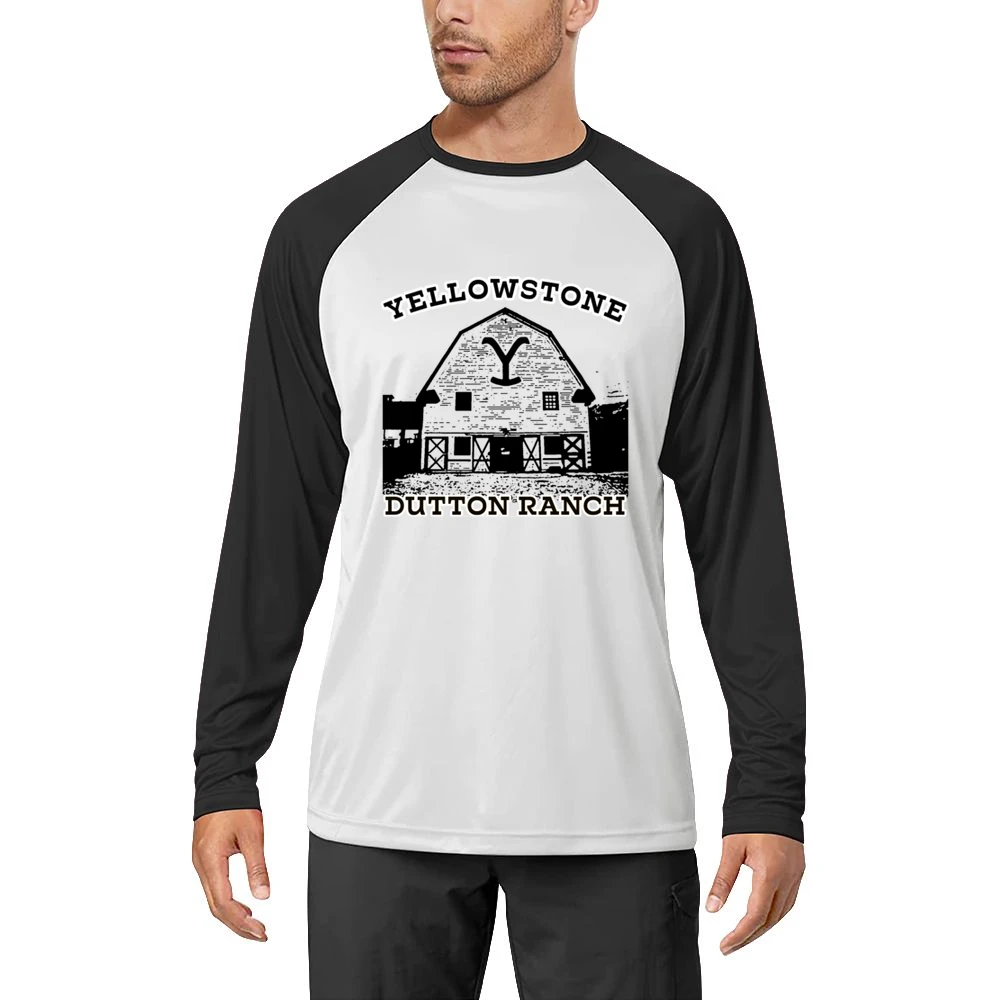 Yellowstone Show Dutton Ranch Vintage Style Barn Men Long Sleeve T-Shirt