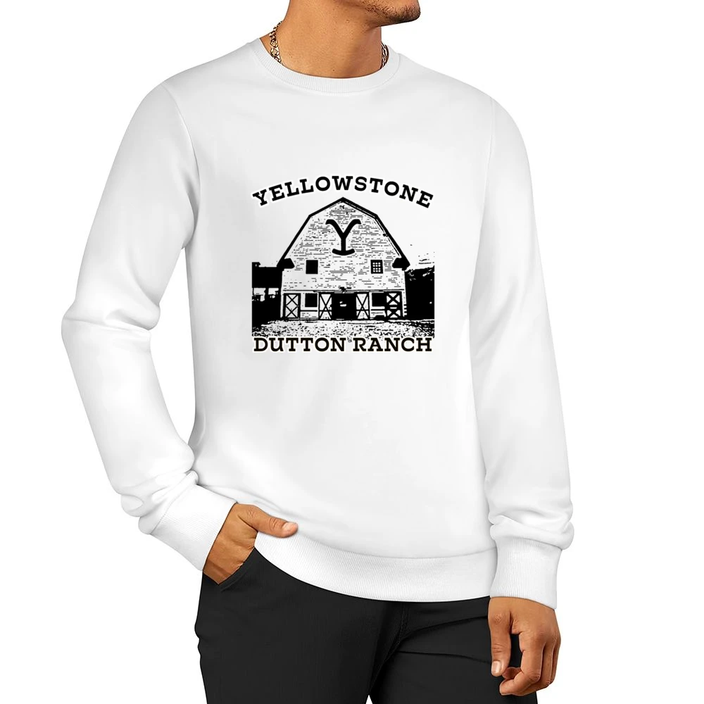 Yellowstone Show Dutton Ranch Vintage Style Barn Men Pullover Sweatshirt