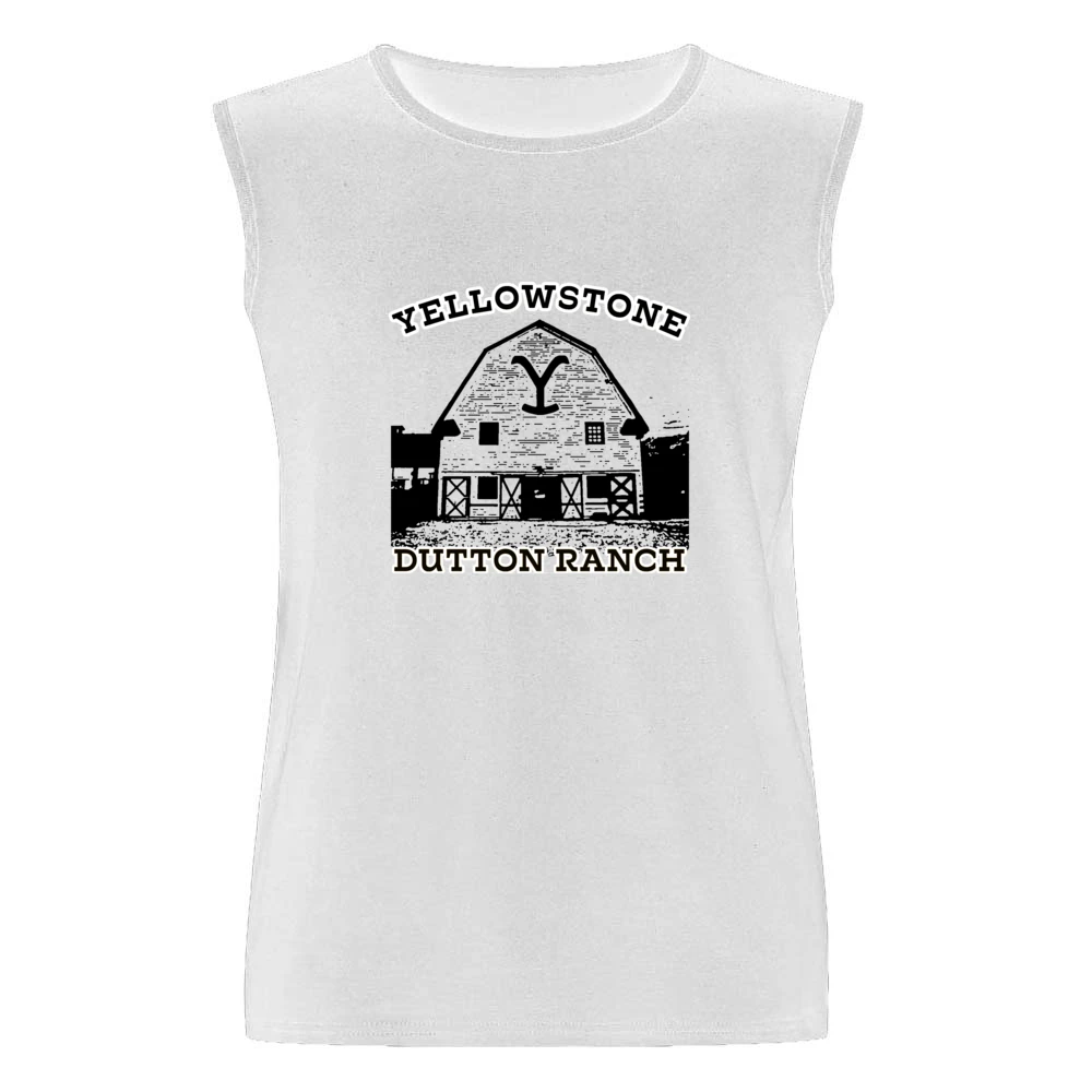 Yellowstone Show Dutton Ranch Vintage Style Barn Men Sleeveless T-Shirt