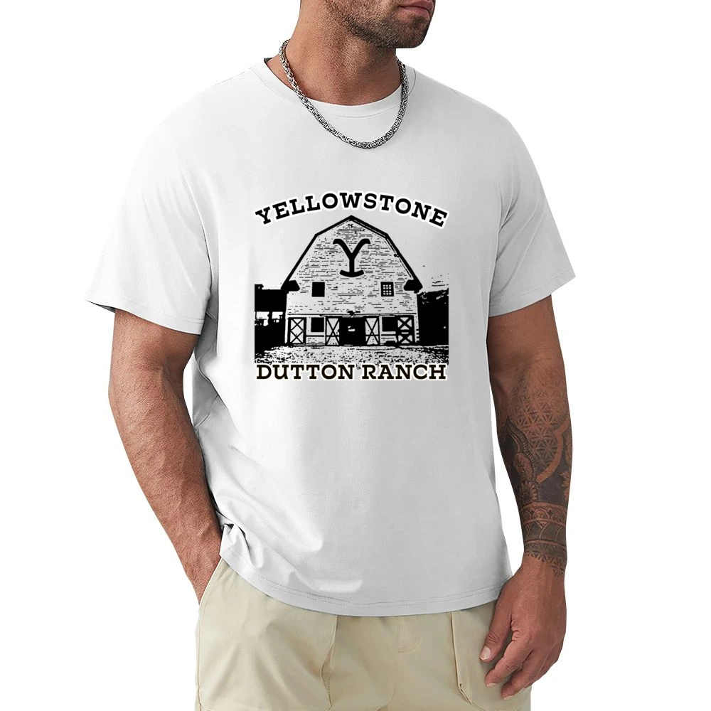 Yellowstone Show Dutton Ranch Vintage Style Barn Premium Men T-shirt