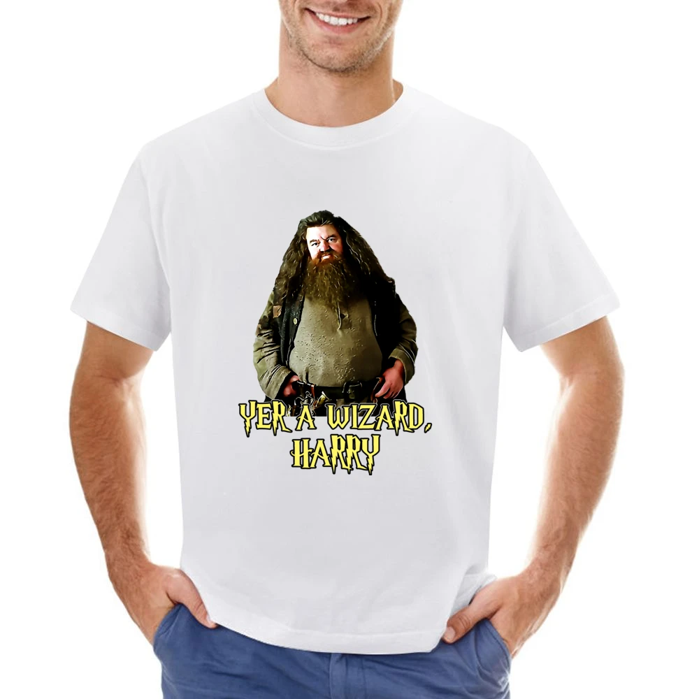 Yer A Wizard Harry Robbie Coltrane Hagrid Quote White Asian Size Men T-Shirt