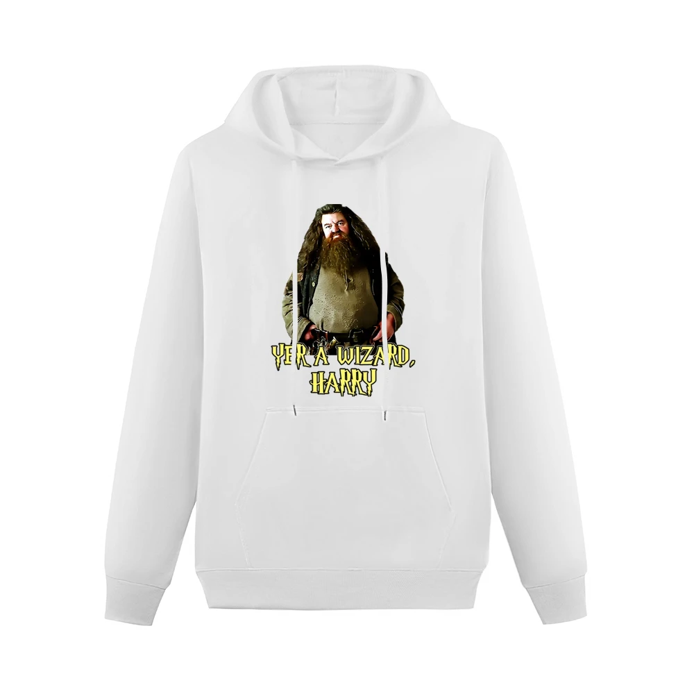 Yer A Wizard Harry Robbie Coltrane Hagrid Quote White Men Hoodie With Pocket
