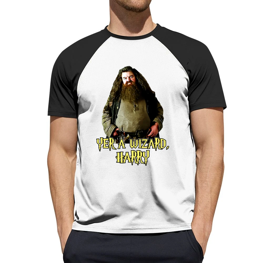 Yer A Wizard Harry Robbie Coltrane Hagrid Quote White Men Short Sleeve T-Shirt