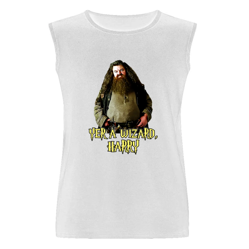 Yer A Wizard Harry Robbie Coltrane Hagrid Quote White Men Sleeveless T-Shirt