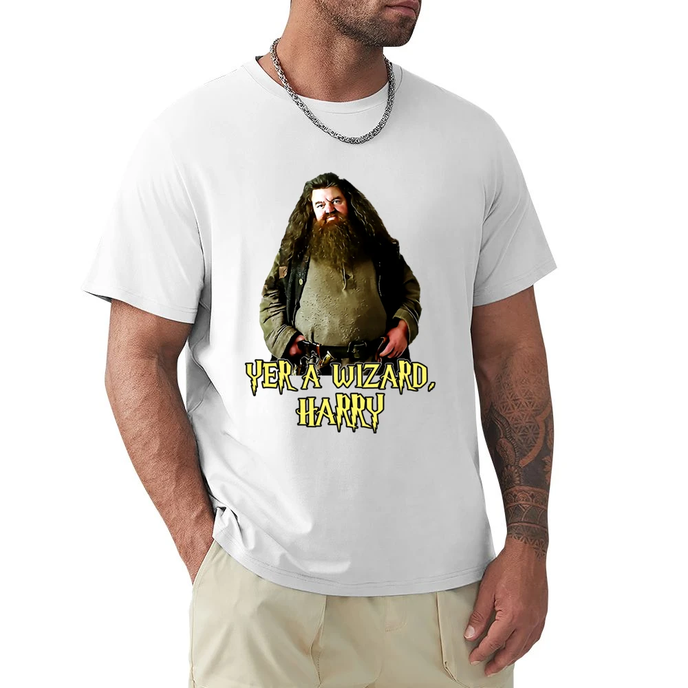 Yer A Wizard Harry Robbie Coltrane Hagrid Quote White Premium Men T-shirt
