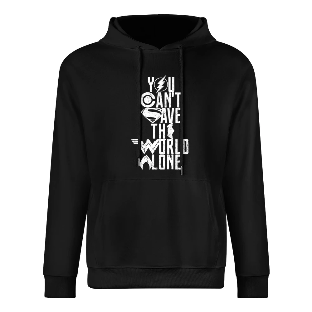 You Can't Save The World Alone Justice League Movie Poster European Size Men Hoodie