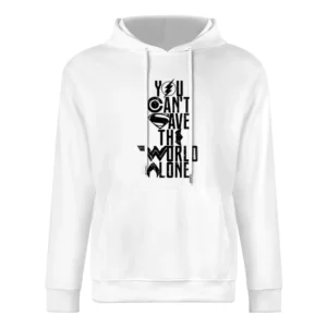 You Can't Save The World Alone Justice League Movie Poster White T Shi European Size Men Hoodie