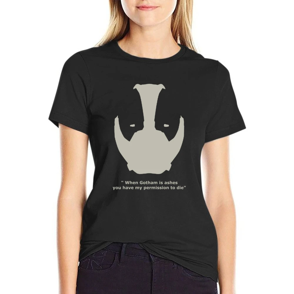 You have my permission to Die - Bane batman dark night rise US Size Women Ladies T-shirt