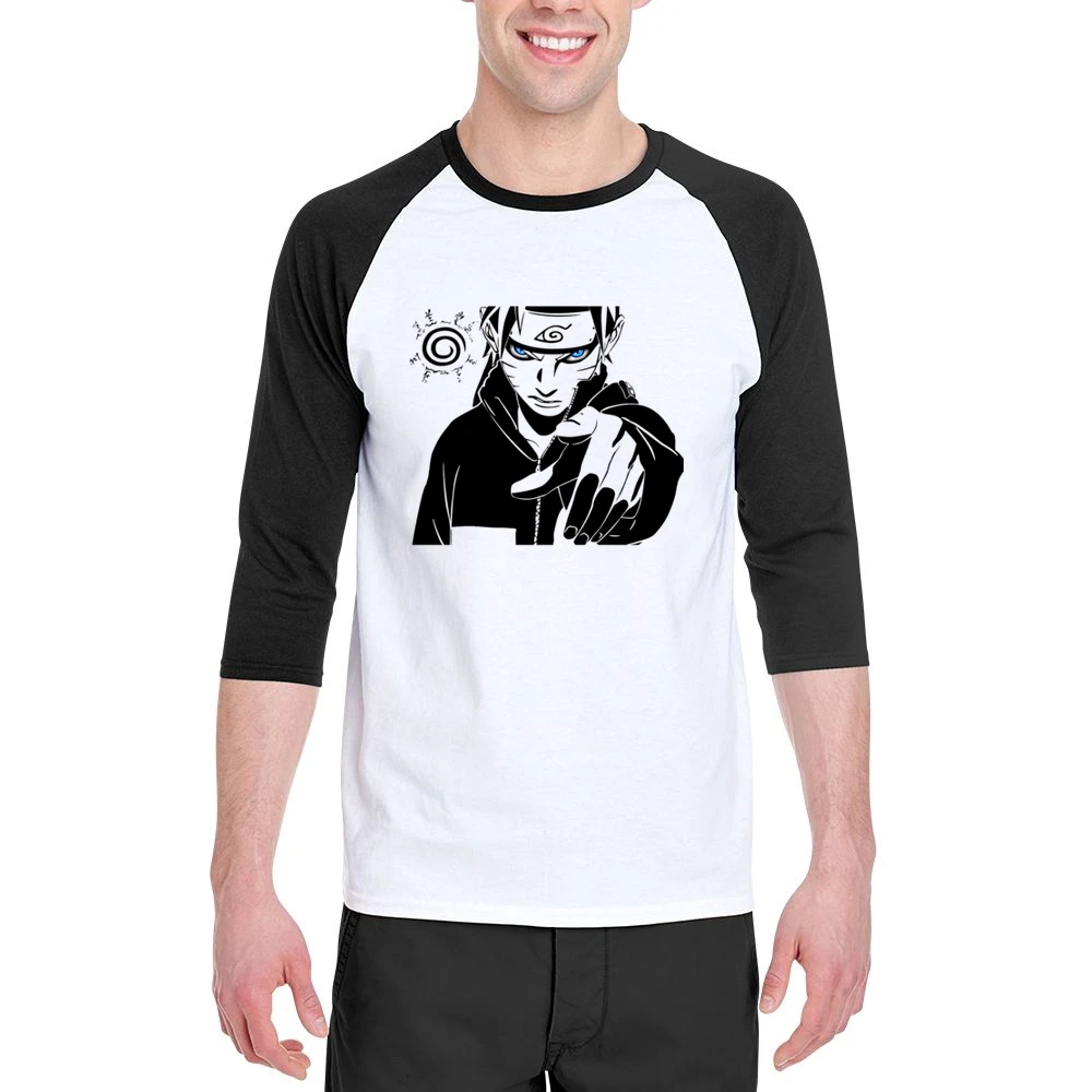 You - uzumaki pointing finger kurama seal naruto shippuden anime manga Men 3/4 Sleeve T-Shirt