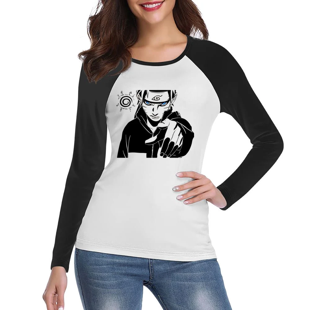 You - uzumaki pointing finger kurama seal naruto shippuden anime manga Women Ladies Long Sleeve T-Shirt
