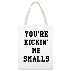 Your Are Kickin Me Smalls Funny Pregnancy Maternity Baby Graphic T Shi White Canvas Tote Shopping Bag
