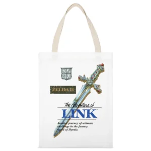 Zelda 2 Adventures Of Link Nes Nintendo Old School Retro Video Game Fa White Canvas Tote Shopping Bag
