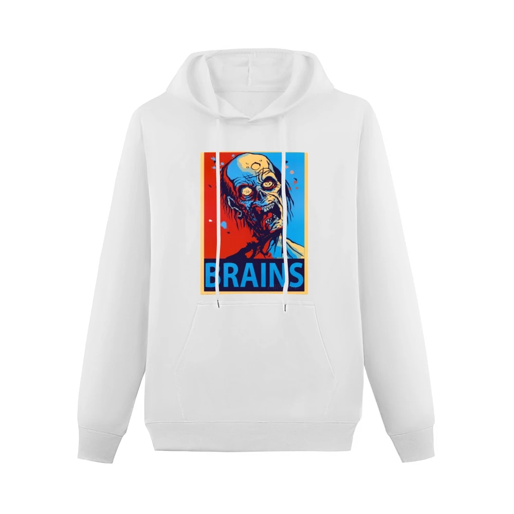 Zombie Brains tshirt Men Hoodie With Pocket