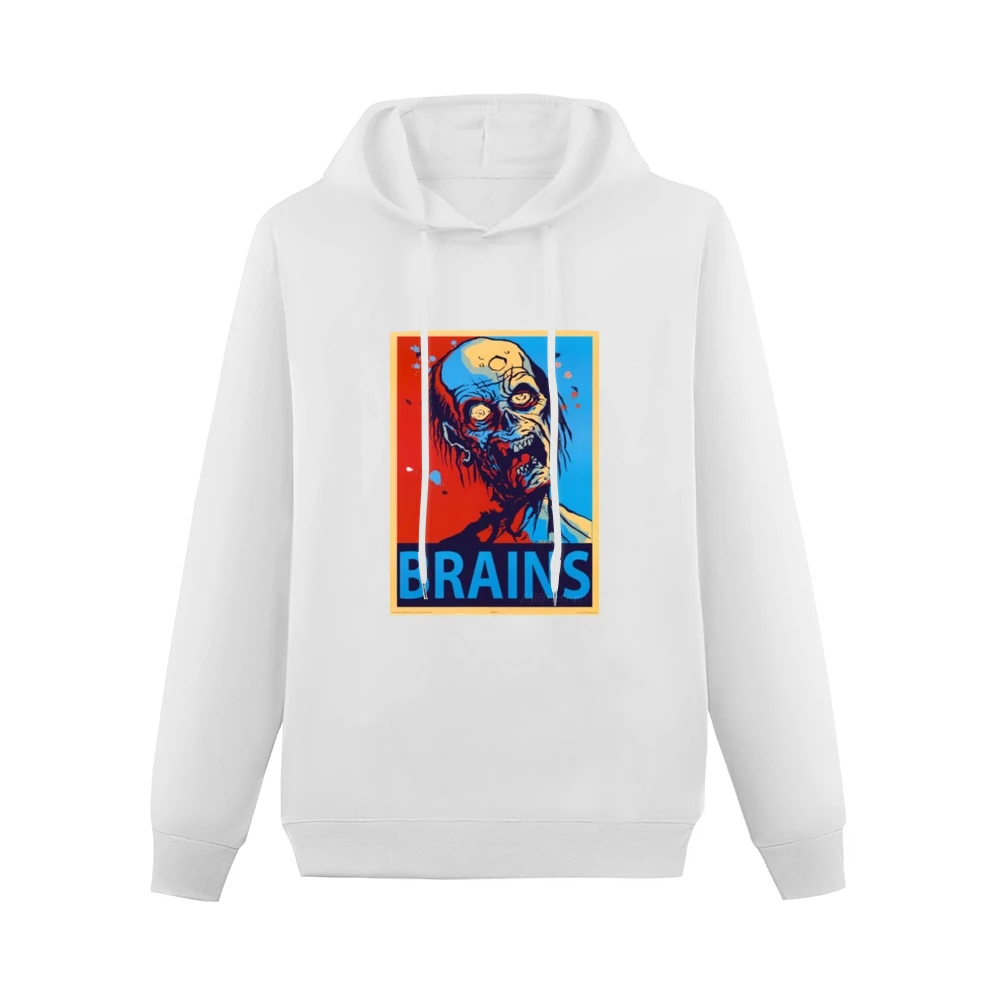 Zombie Brains tshirt Men Hoodie Without Pocket