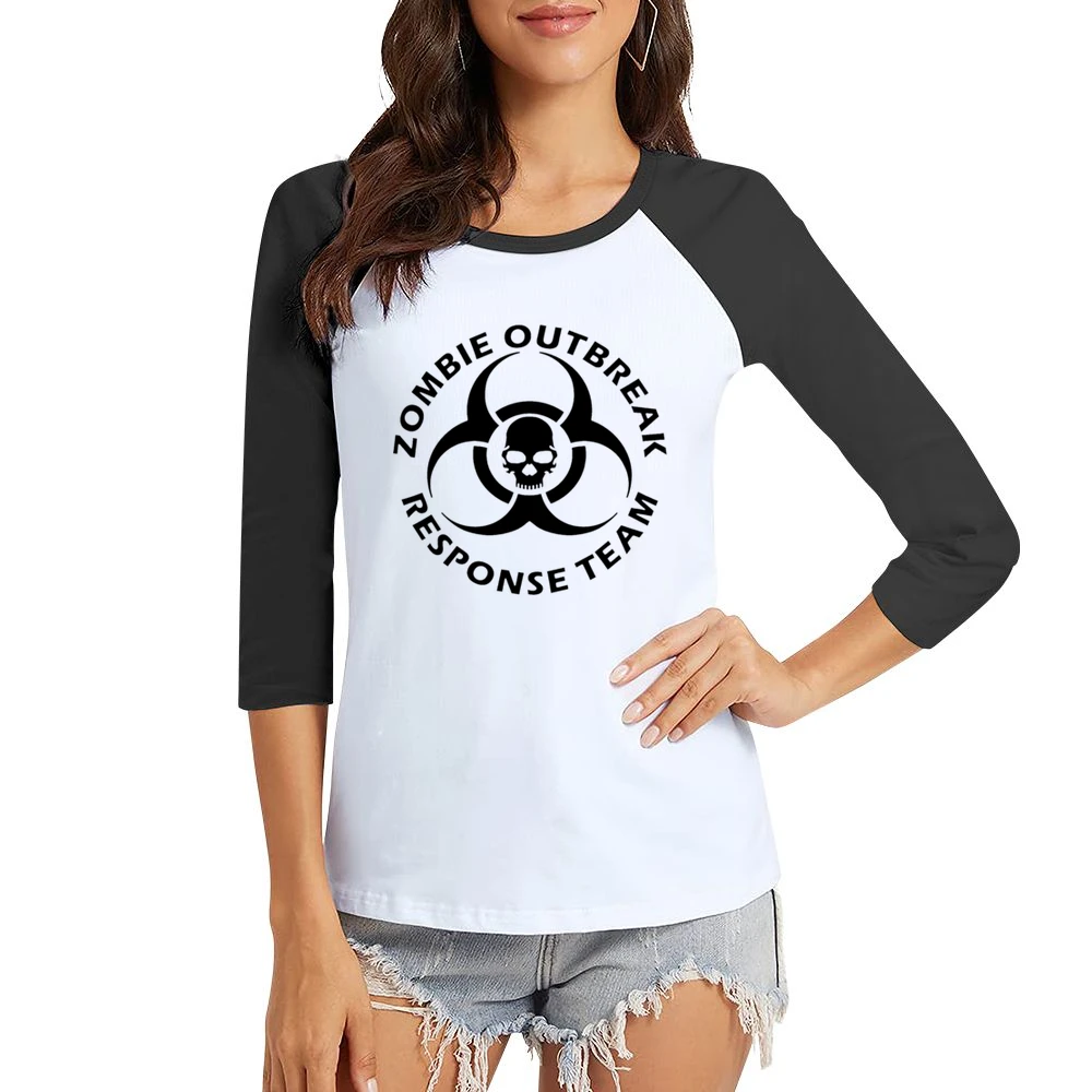 Zombie Outbreak Response Team Women Ladies 3-4 Sleeve T-Shirt