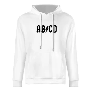 ab cd parody ac-dc black text European Size Men Hoodie