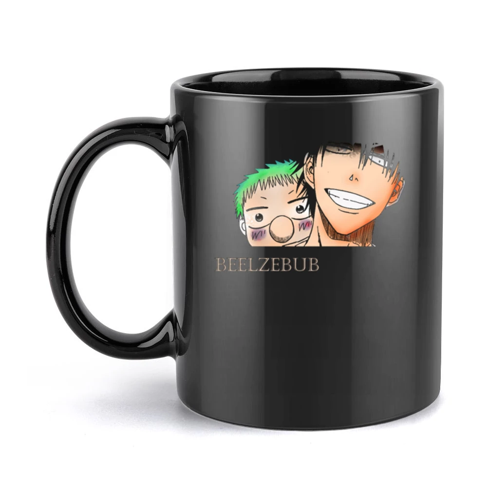 baby Beel and Oga tatsumi Beelzebub manga characters Black Mug