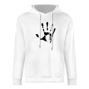 black Hand Print skin finger pattern European Size Men Hoodie